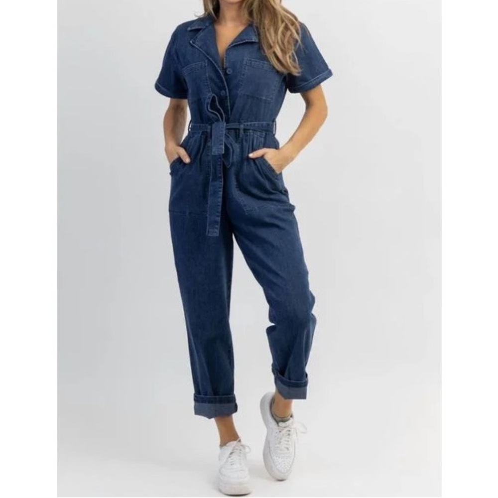 Skies are Blue Denim Jumpsuit